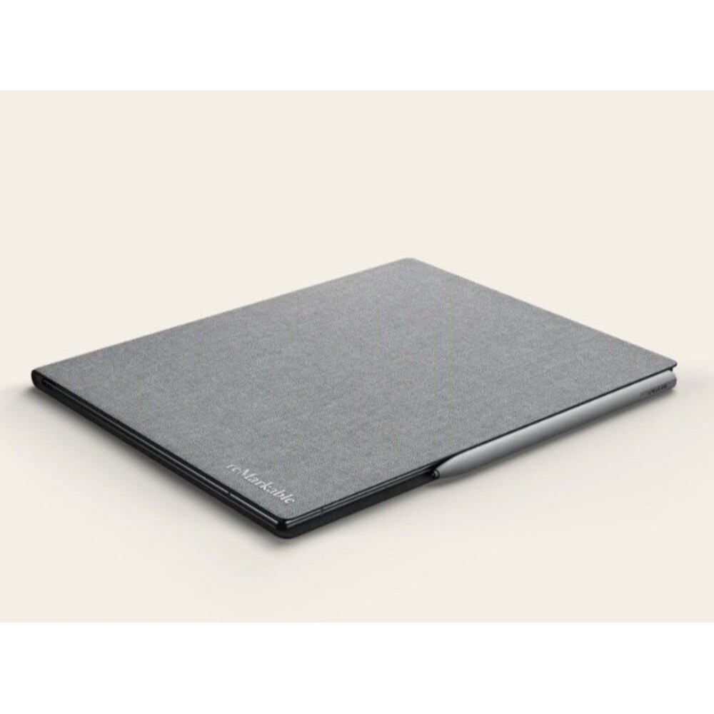 Case for Remarkable 2 Paper Tablet Folio Design Magnetic Gray - Polymer weave